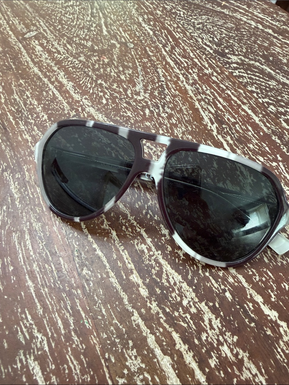 Dolce & Gabbana Black and White Marbled Sunglasses